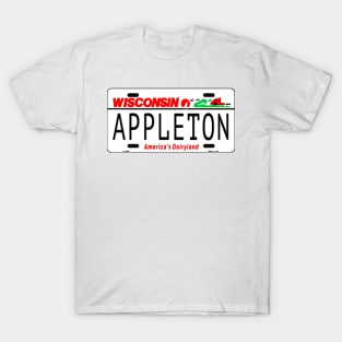 Appleton, WI License Plate T-Shirt